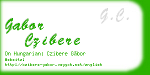 gabor czibere business card